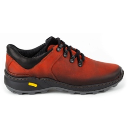 Olivier Chaussures trekking homme cuir 890MA rouge