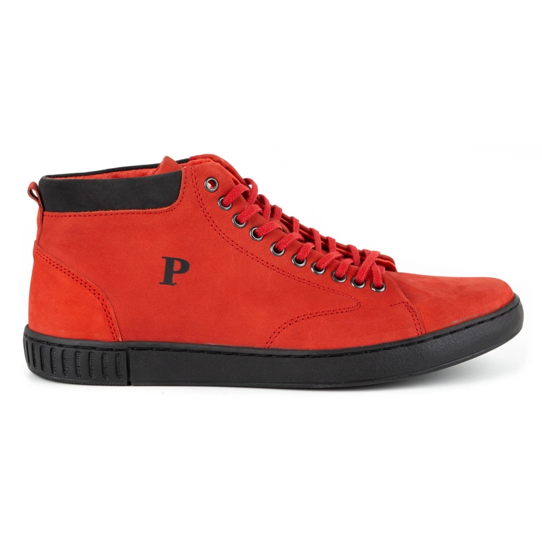 Polbut Creepers cuir homme 2108sw rouge
