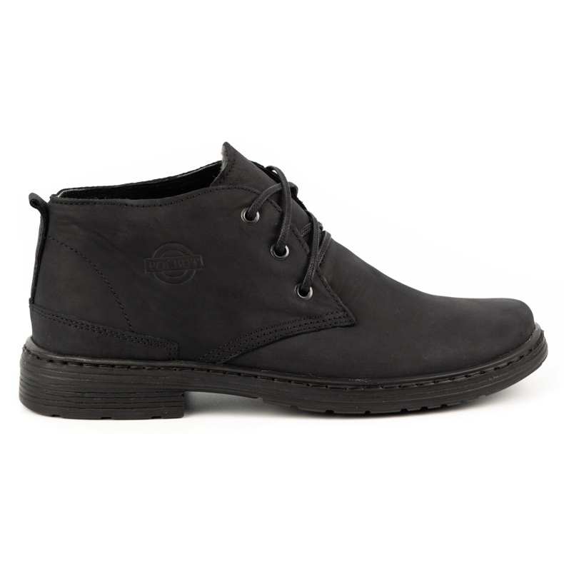 Polbut Chaussures d'hiver en cuir pour hommes 191S noir le noir Polbut Chaussures d'hiver en cuir pour hommes 191S noir le noir