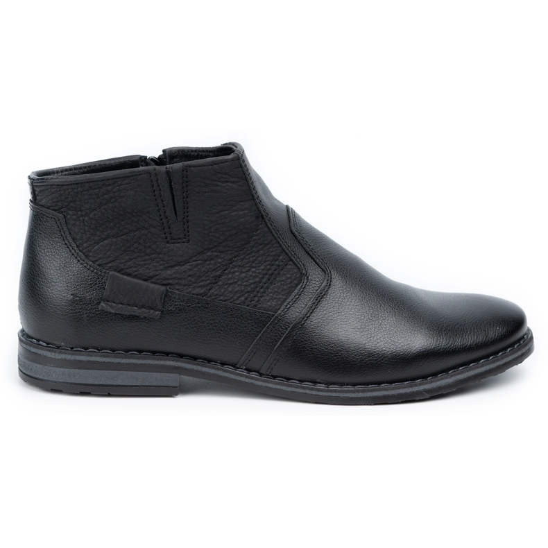 Olivier Bottes d'hiver en cuir pour hommes Chelsea boots 903KZ noir le noir