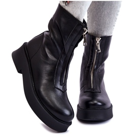 BM Bottes Zippées Pour Femmes Sur La Plateforme Noir Laretto