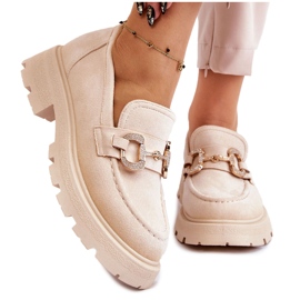 PS1 Chaussures à plateforme en daim pour femmes avec Deira beige