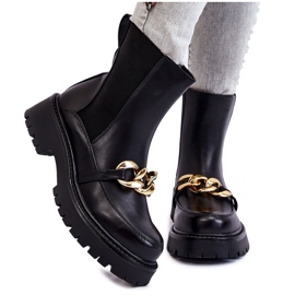 PG1 Bottes Chaudes Femme Avec Décoration Devant Noir Tilda