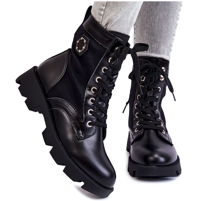 PG1 Bottes Trappeur À Lacets Pour Femmes Avec Réchauffement Noir Nomi le noir PG1 Bottes Trappeur À Lacets Pour Femmes Avec Réchauffement Noir Nomi le noir