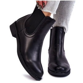 PG1 Bottines jodhpur en cuir noires Astate le noir
