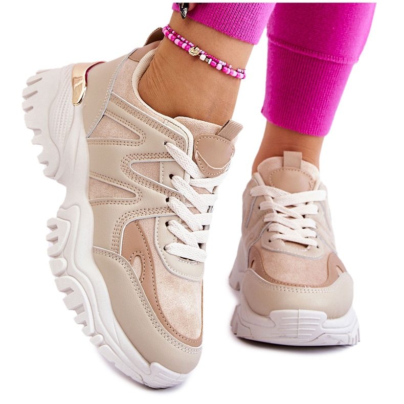 PG1 Chaussures de sport classiques sur plateforme Bowie beige PG1 Chaussures de sport classiques sur plateforme Bowie beige