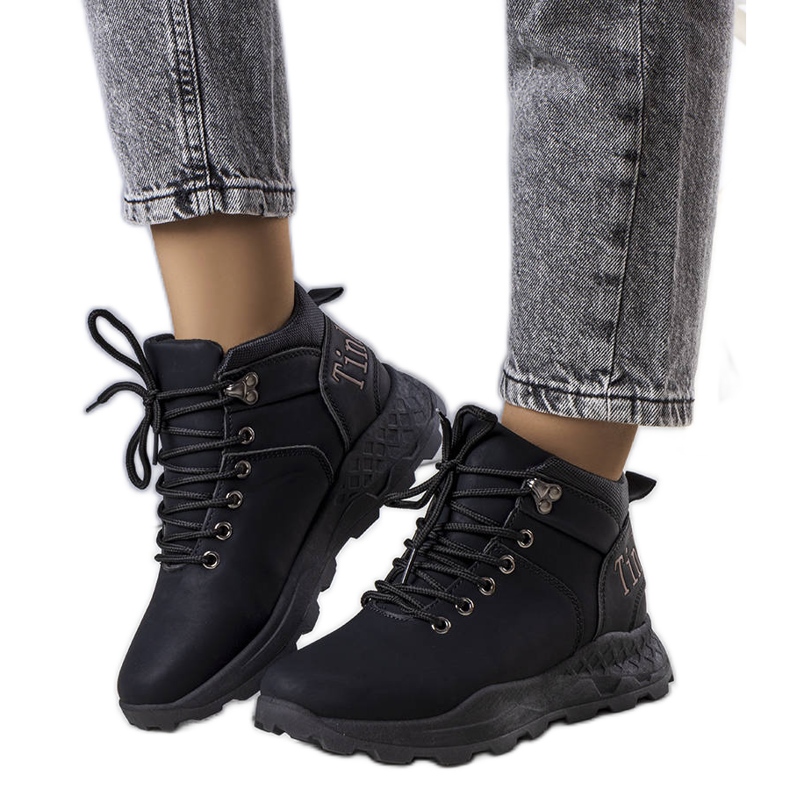 Bottes isolées noires pour femmes d'Adleri le noir Bottes isolées noires pour femmes d'Adleri le noir