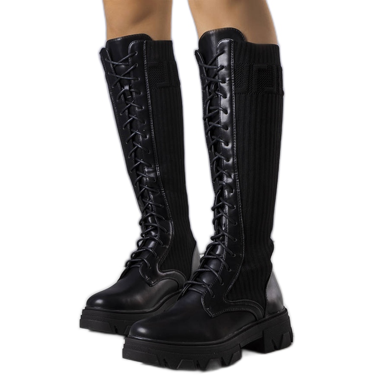 BM Bottines à lacets noires Montis le noir