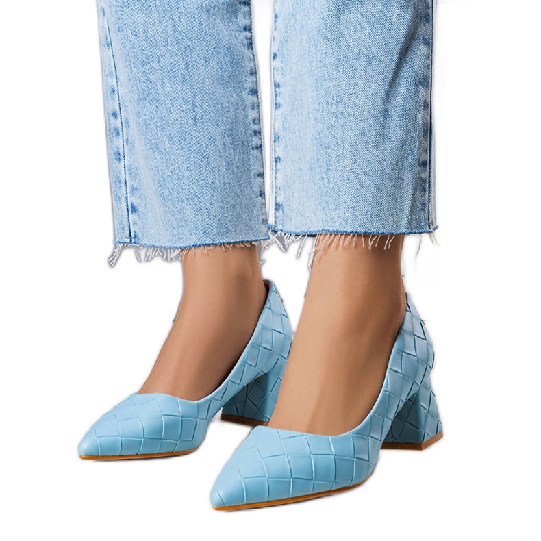 BM Escarpins bleus à talons Migne BM Escarpins bleus à talons Migne