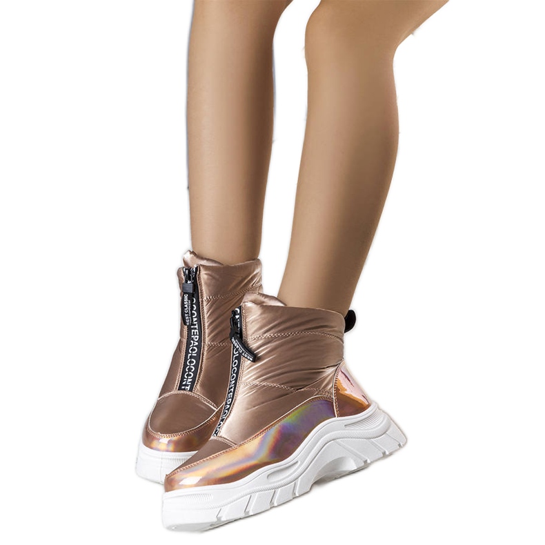 Bottes de neige laquées dorées Leonel d'or Bottes de neige laquées dorées Leonel d'or