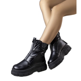 Bottes de neige matelassées noires Giovanni le noir