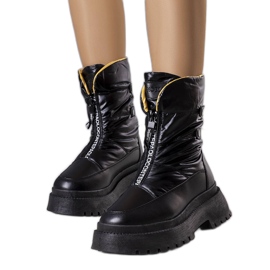 Bottes de neige épaisses noires de Shawn