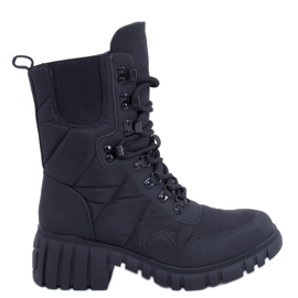 BM Bottines Jewel en nylon noir
