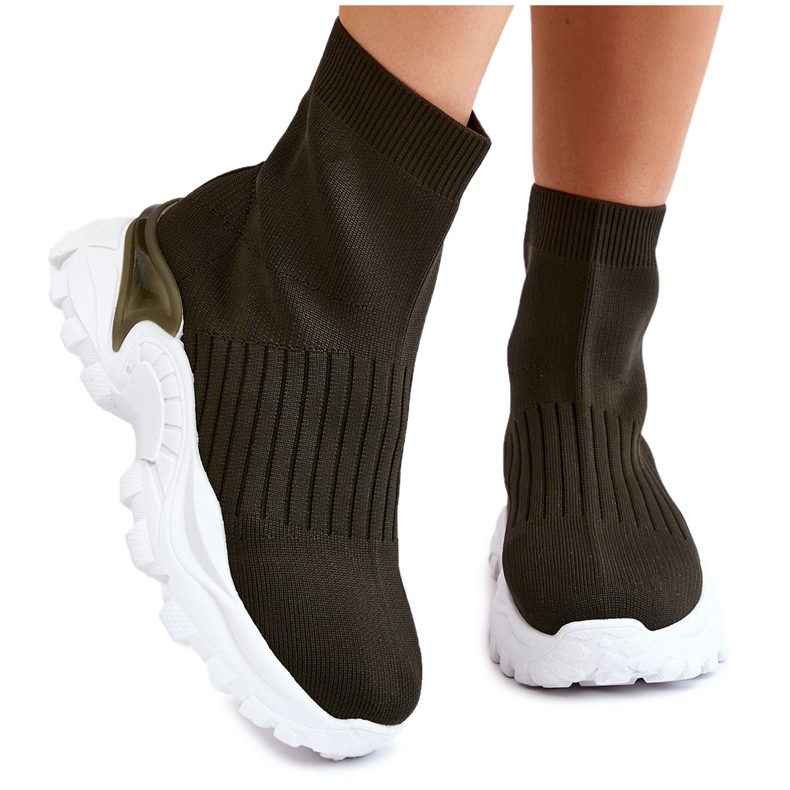 Chaussures de sport à chaussettes hautes pour femmes Vert Jovie Chaussures de sport à chaussettes hautes pour femmes Vert Jovie