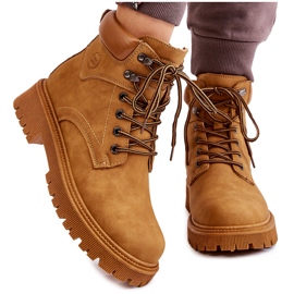 Bottes isolées à lacets camel pour femmes brun