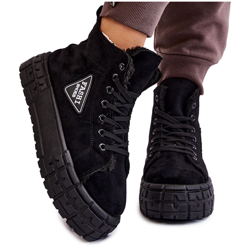 PM1 Baskets Suede Hautes Isolées Noir Evren le noir