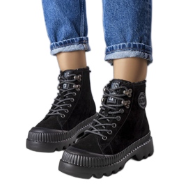 Bottes isolées noires Big Star KK274522