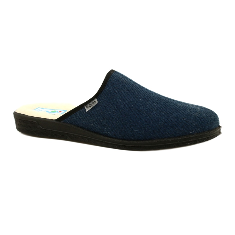Befado chaussons homme isolés en fourrure de mouton pu 000M325, bleu marine