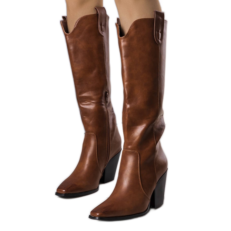 Bottes isolées marron de Seine brun Bottes isolées marron de Seine brun