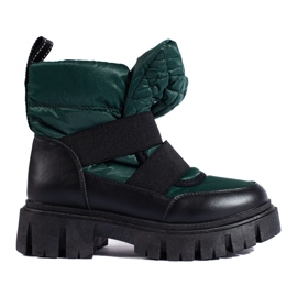 Après-ski femme vert et noir Shelovet le noir