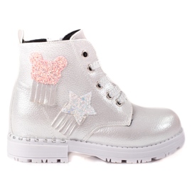 Bottines argentées fille