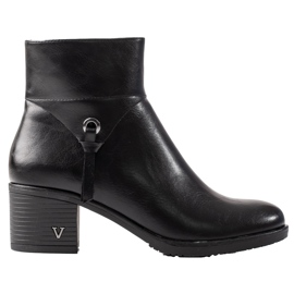 W. Potocki Bottes pour femmes Potocki sur un large poteau noir le noir