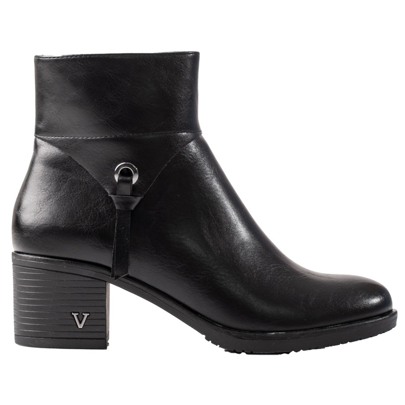 W. Potocki Bottes pour femmes Potocki sur un large poteau noir le noir