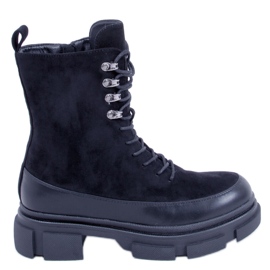 BM Bottes à lacets noires Kinney