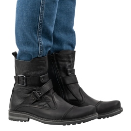 Olivier Bottes homme en cuir Chelsea boots 82KZ noir