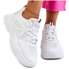 BM Baskets Plateformes Classiques Blanc Larec blanche
