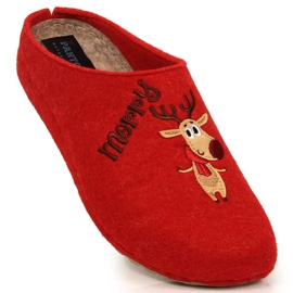 Pantoufles de Noël en feutre Panto Fino KK267037 INT1769 rouge