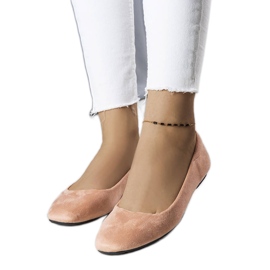 Ballerines en daim rose Jules