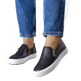 Baskets noires en éco-cuir Denain