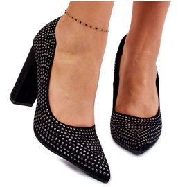 Escarpins En Daim Avec Clous Décoratifs Doris Noirs le noir