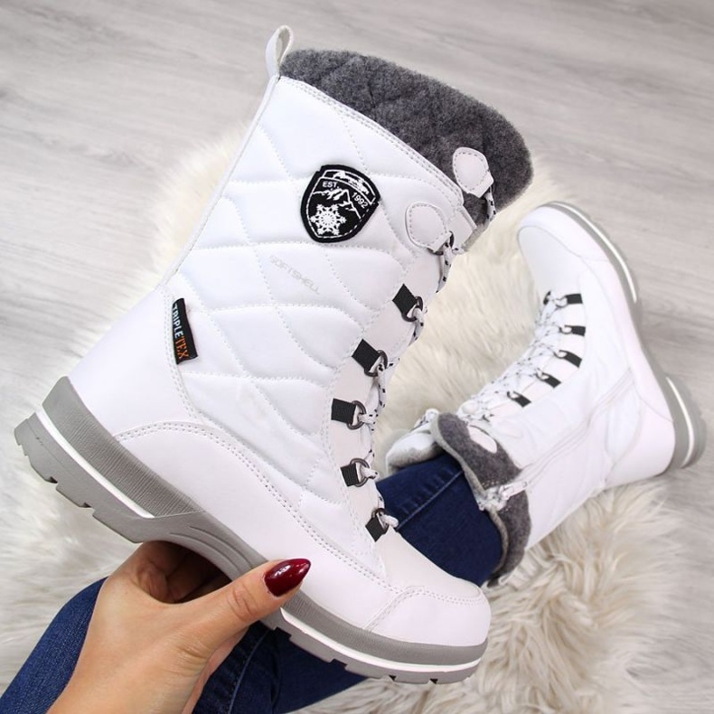 Bottes de neige imperméables American Club W AM516B blanche Bottes de neige imperméables American Club W AM516B blanche