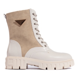 Bottes de travail beiges pour femmes