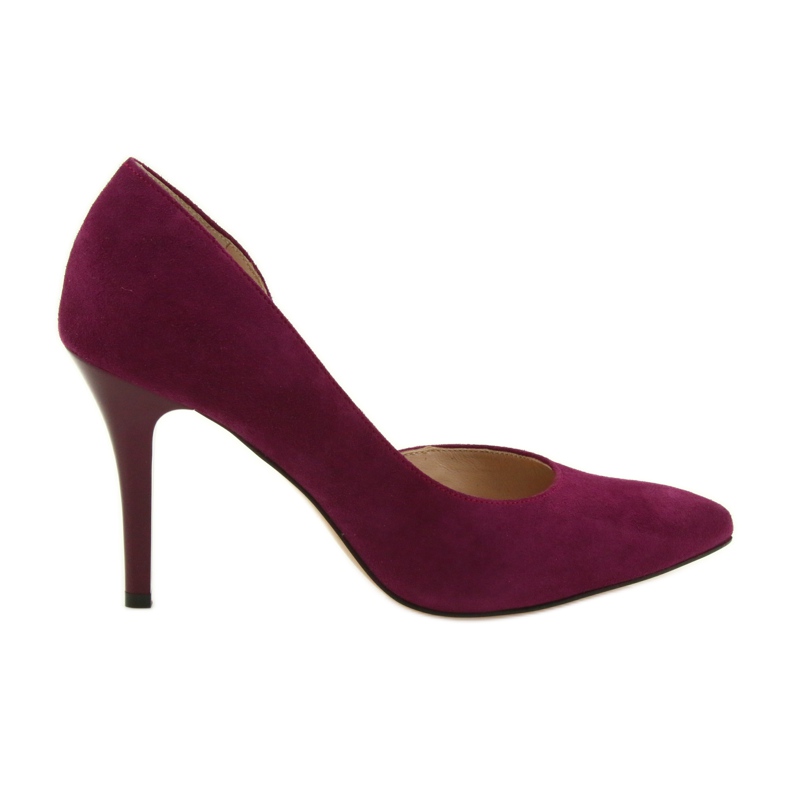 Escarpins femme en daim Anis cerise rouge multicolore