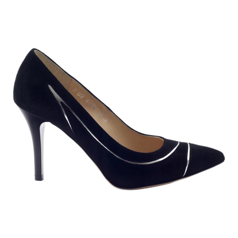 Escarpins pour femmes talons aiguilles Anis 4474 noir le noir argent