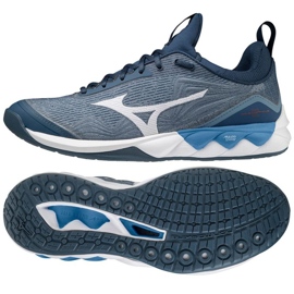 Mizuno Wave Luminous 2 M V1GA212021 chaussures de volley-ball bleu bleu