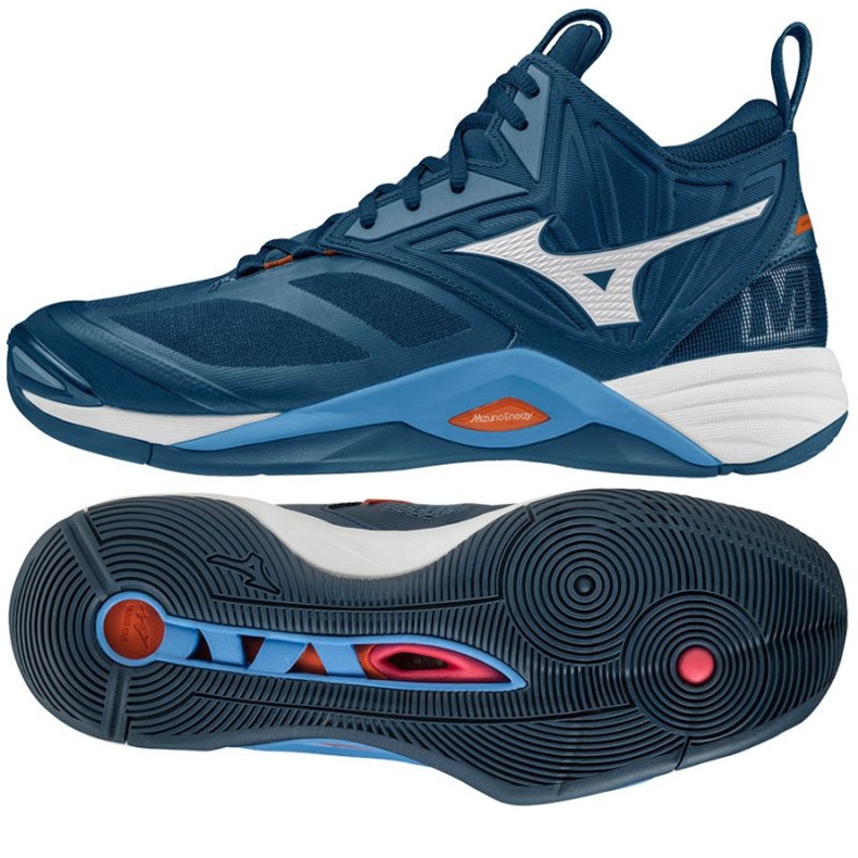 Chaussures de volley-ball Mizuno Wave Momentum 2 Mid V1GA211721 bleu bleu Chaussures de volley-ball Mizuno Wave Momentum 2 Mid V1GA211721 bleu bleu