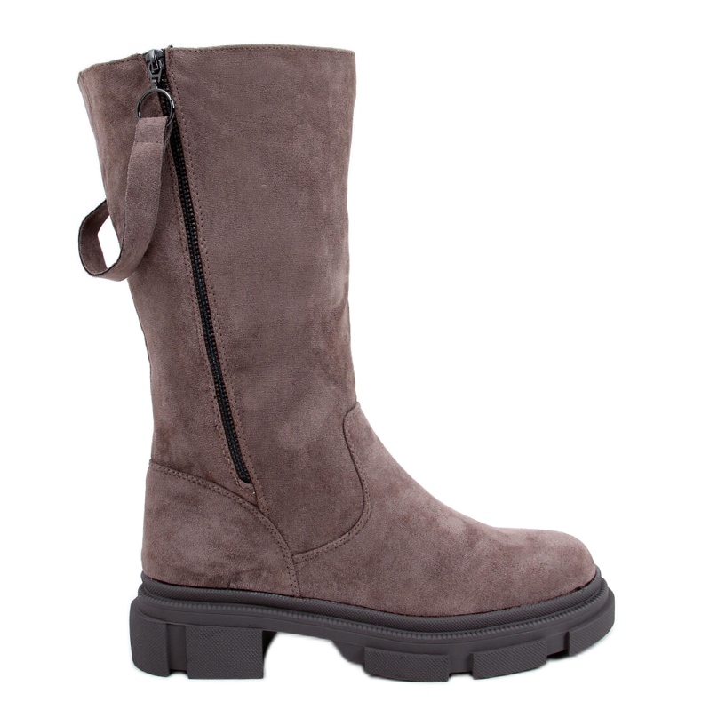 Bottes Flat Slade kaki pour femmes beige Bottes Flat Slade kaki pour femmes beige