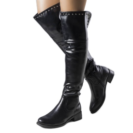 BM Bottes plates isolées noires Onyx le noir
