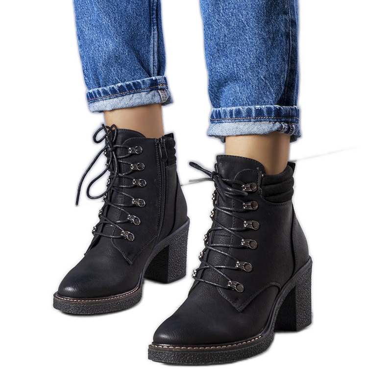 PA1 Bottines noires de Zev le noir PA1 Bottines noires de Zev le noir