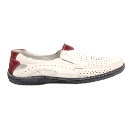 Olivier Mocassins homme cuir blanc 901 chaussures d'été