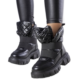 Bottes de neige à enfiler isolées noires de Francisco