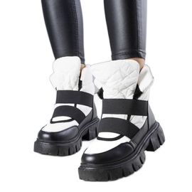 Bottes de neige à enfiler isolées blanches de Francisco Bottes de neige à enfiler isolées blanches de Francisco