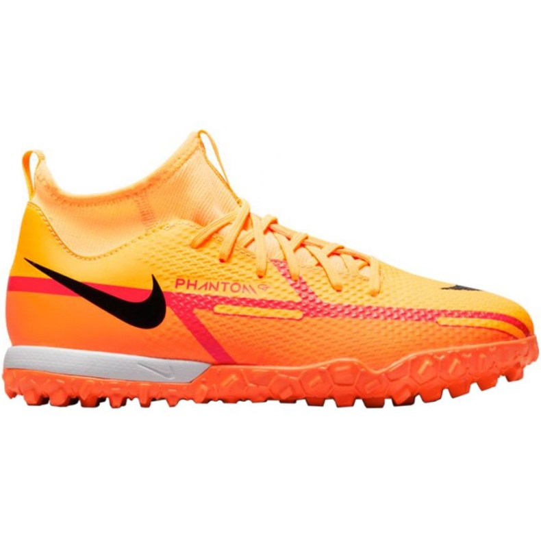 Nike Phantom GT2 Academy Df Tf Jr DC0818 808 chaussures de football orange oranges et rouges