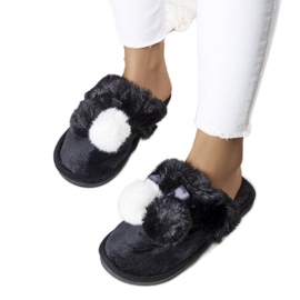 Chaussons bonnet noir