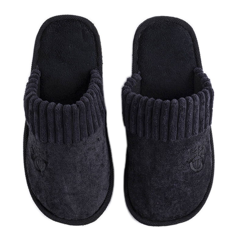 BM Chaussons noirs pour homme de Lesseps le noir BM Chaussons noirs pour homme de Lesseps le noir