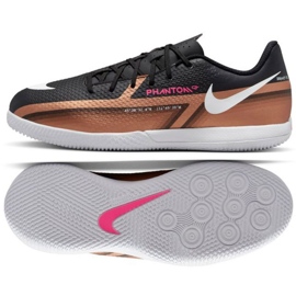 Chaussures de football Nike Phantom GT2 Academy Qatar Ic Jr DR6059 810 marron, noir noir